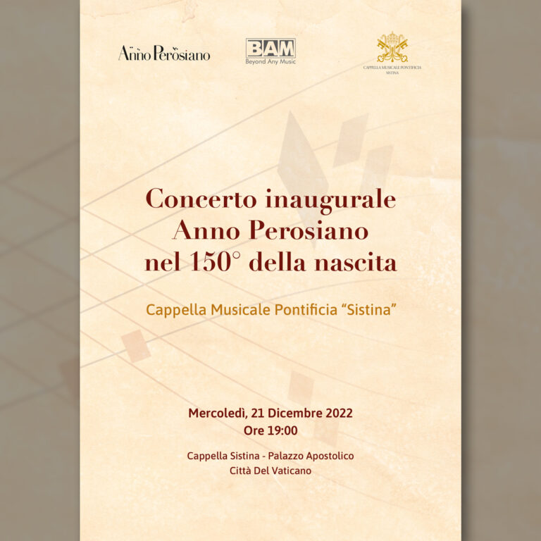In Cappella Sistina il concerto inaugurale dell’Anno Perosiano